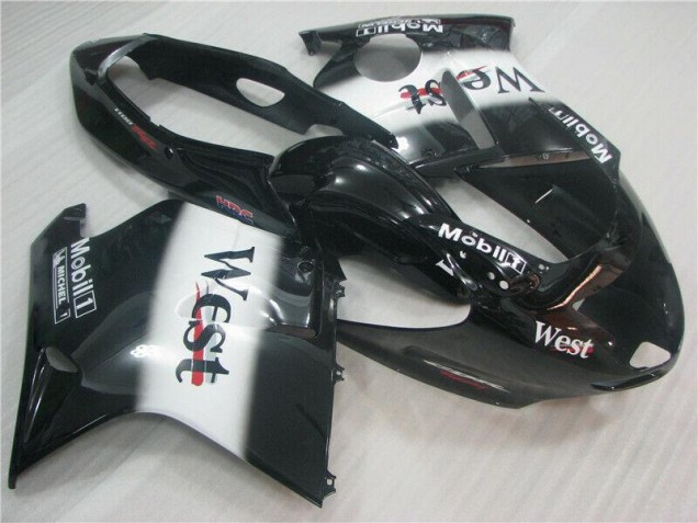 Cheap 1996-2007 Black White West Honda CBR1100XX Motorcycle Fairing Kit UK