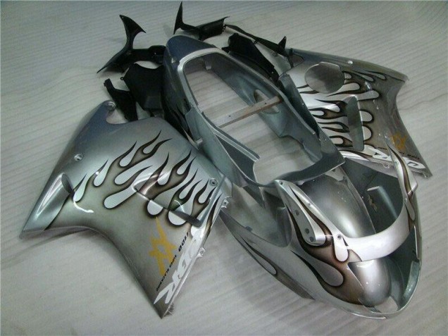 Cheap 1996-2007 Flame Silver Grey Honda CBR1100XX Motorcycle Fairings Kits UK Cheap 1996-2007 Flame Silver Grey Honda CBR1100XX Motorcycle Fairings Kits UK