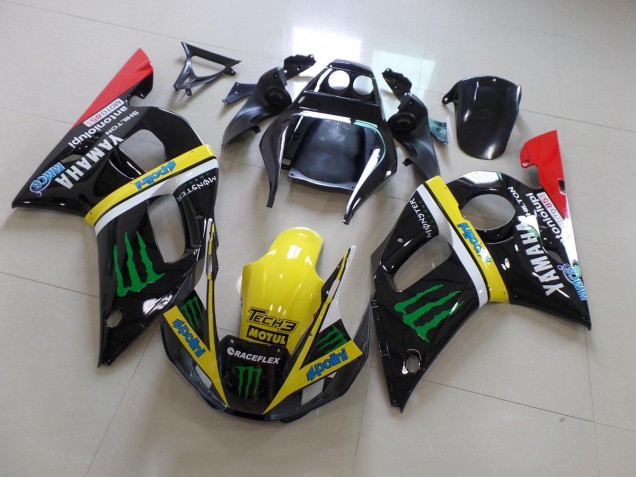 Cheap 1998-2002 Black Yellow Monster Yamaha YZF R6 Bike Fairings UK Cheap 1998-2002 Black Yellow Monster Yamaha YZF R6 Bike Fairings UK