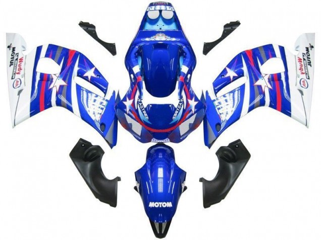 Cheap 1998-2002 Blue White Star Fiat Yamaha YZF R6 Motorcyle Fairings UK