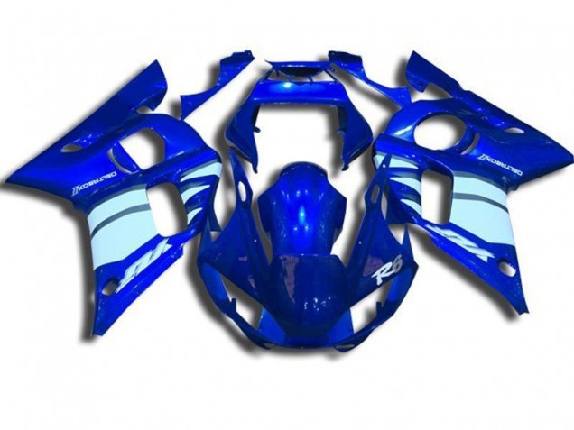 Cheap 1998-2002 Blue and White Yamaha YZF R6 Motorbike Fairings UK Cheap 1998-2002 Blue and White Yamaha YZF R6 Motorbike Fairings UK