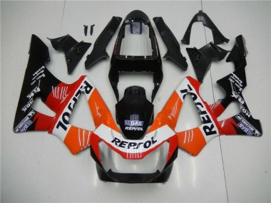 Cheap 2000-2001 Orange Red Black Repsol Honda CBR900RR 929RR Motorbike Fairing Kits UK