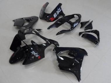 Cheap 2000-2001 Black with Grey Decals Kawasaki ZX9R Motorcycle Fairing Kit UK