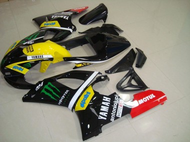 Cheap 2000-2001 Yellow Monster Yamaha YZF R1 Motorcycle Fairings Kits UK