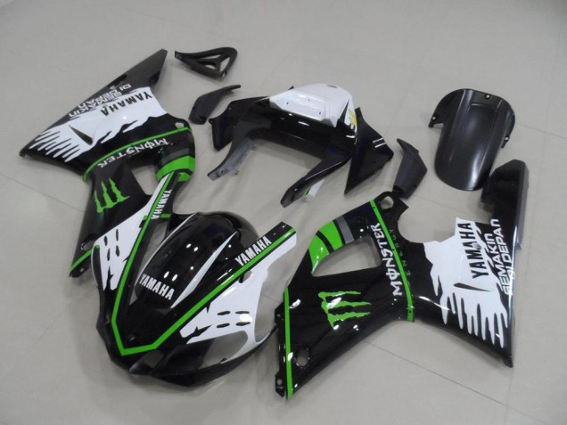 Cheap 2000-2001 Black White Green Monster Yamaha YZF R1 Motorbike Fairing UK Cheap 2000-2001 Black White Green Monster Yamaha YZF R1 Motorbike Fairing UK