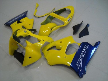 Cheap 2000-2002 Yellow Blue Kawasaki ZX6R Moto Fairings UK