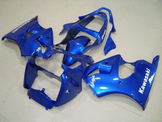 Cheap 2000-2002 Blue with White Decals Kawasaki ZX6R Motorcycle Replacement Fairings UK Cheap 2000-2002 Blue with White Decals Kawasaki ZX6R Motorcycle Replacement Fairings UK