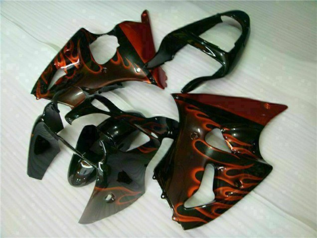 Cheap 2000-2002 Black Red Flame Kawasaki ZX6R Motorcycle Fairing Kits UK Cheap 2000-2002 Black Red Flame Kawasaki ZX6R Motorcycle Fairing Kits UK