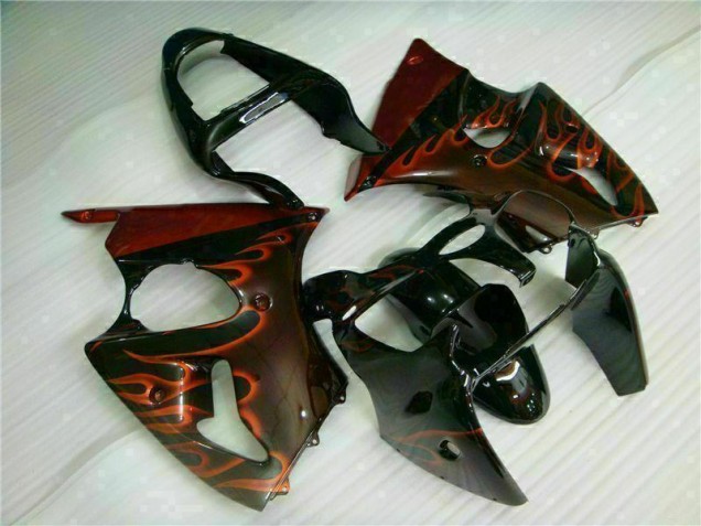 Cheap 2000-2002 Black Red Flame Kawasaki ZX6R Motorcycle Fairing Kits UK Cheap 2000-2002 Black Red Flame Kawasaki ZX6R Motorcycle Fairing Kits UK