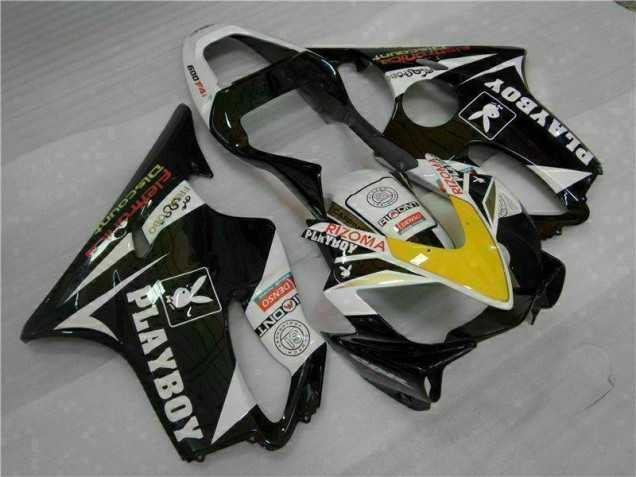 Cheap 2001-2003 Yellow Silver Black Playboy Honda CBR600 F4i Motorcycle Fairing Kit UK Cheap 2001-2003 Yellow Silver Black Playboy Honda CBR600 F4i Motorcycle Fairing Kit UK