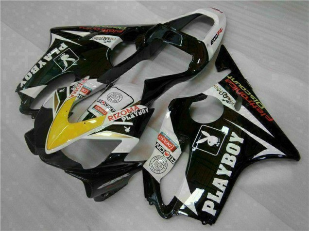 Cheap 2001-2003 Yellow Silver Black Playboy Honda CBR600 F4i Motorcycle Fairing Kit UK Cheap 2001-2003 Yellow Silver Black Playboy Honda CBR600 F4i Motorcycle Fairing Kit UK