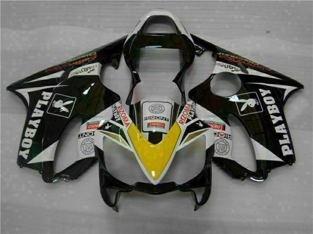 Cheap 2001-2003 Yellow Silver Black Playboy Honda CBR600 F4i Motorcycle Fairing Kit UK Cheap 2001-2003 Yellow Silver Black Playboy Honda CBR600 F4i Motorcycle Fairing Kit UK