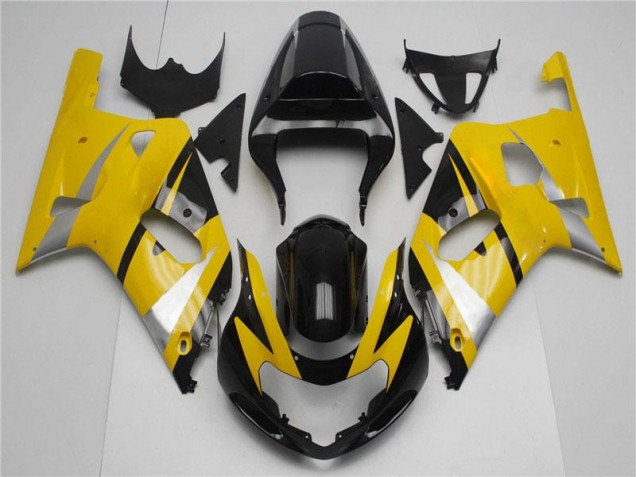 Cheap 2001-2003 Yellow Black Suzuki GSXR 600/750 Bike Fairings UK