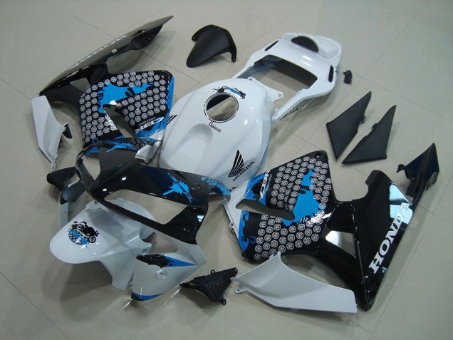 Cheap 2003-2004 White Black Blue Honda CBR600RR Moto Fairings UK Cheap 2003-2004 White Black Blue Honda CBR600RR Moto Fairings UK