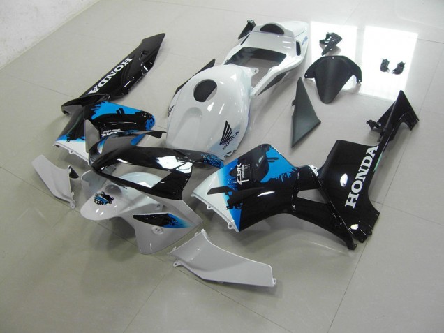 Cheap 2003-2004 White Black Blue Honda CBR600RR Motorcycle Fairings Kit UK Cheap 2003-2004 White Black Blue Honda CBR600RR Motorcycle Fairings Kit UK