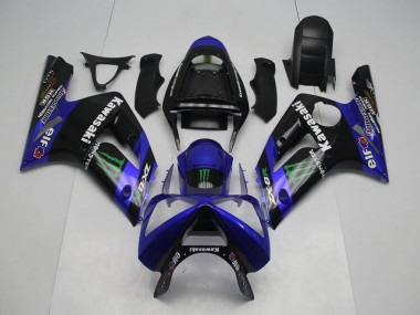 Cheap 2003-2004 Blue Monster Kawasaki ZX6R Motorbike Fairing UK