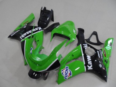 Cheap 2003-2004 Green Fuchs Kawasaki ZX6R Motor Bike Fairings UK
