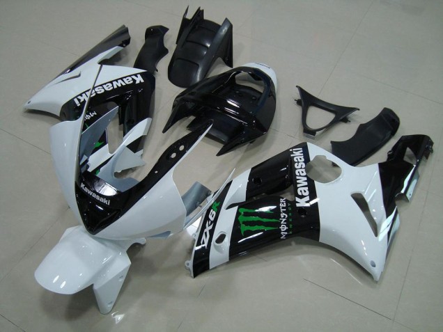 Cheap 2003-2004 White Monster Kawasaki ZX6R Motorbike Fairing Kits UK Cheap 2003-2004 White Monster Kawasaki ZX6R Motorbike Fairing Kits UK