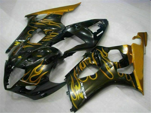 Cheap 2003-2004 Gold Black Suzuki GSXR 1000 Motorcycle Fairing Kit UK Cheap 2003-2004 Gold Black Suzuki GSXR 1000 Motorcycle Fairing Kit UK