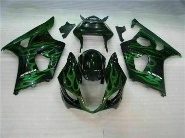 Cheap 2003-2004 Green Black Suzuki GSXR 1000 Motorbike Fairing UK