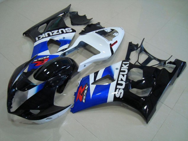 Cheap 2003-2004 Black Blue White Suzuki GSXR 1000 Motorcycle Fairing Kit UK Cheap 2003-2004 Black Blue White Suzuki GSXR 1000 Motorcycle Fairing Kit UK