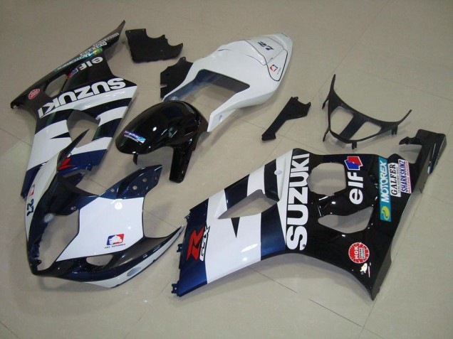 Cheap 2003-2004 White Black Elf Suzuki GSXR 1000 Motorcycle Fairing Kit UK Cheap 2003-2004 White Black Elf Suzuki GSXR 1000 Motorcycle Fairing Kit UK