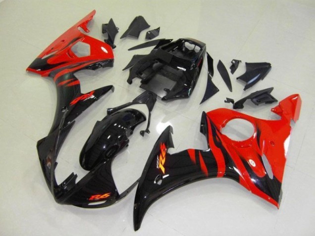 Cheap 2003-2005 Black Red Flame Yamaha YZF R6 Bike Fairing Kit UK Cheap 2003-2005 Black Red Flame Yamaha YZF R6 Bike Fairing Kit UK