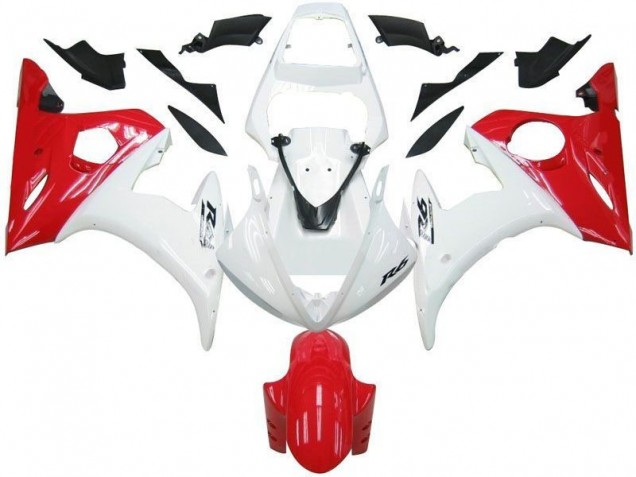 Cheap 2003-2005 White Red Yamaha YZF R6 Motorbike Fairing Kits UK Cheap 2003-2005 White Red Yamaha YZF R6 Motorbike Fairing Kits UK