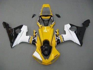 Cheap 2003-2005 Yellow White Black Yamaha YZF R6 Moto Fairings UK