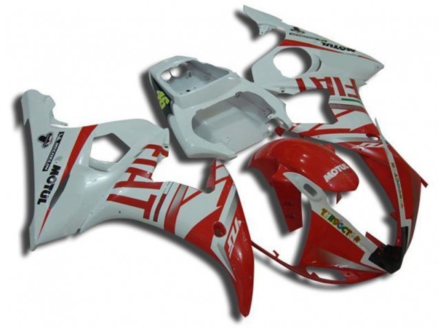 Cheap 2003-2005 White Motul Red Fiat Yamaha YZF R6 Replacement Motorcycle Fairings UK Cheap 2003-2005 White Motul Red Fiat Yamaha YZF R6 Replacement Motorcycle Fairings UK