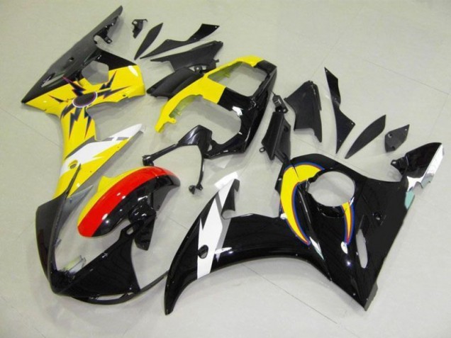 Cheap 2003-2005 Moon Black Yellow Yamaha YZF R6 Motorcycle Fairings Kits UK Cheap 2003-2005 Moon Black Yellow Yamaha YZF R6 Motorcycle Fairings Kits UK