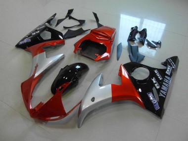 Cheap 2003-2005 Orange Silver Black Yamaha YZF R6 Bike Fairings UK