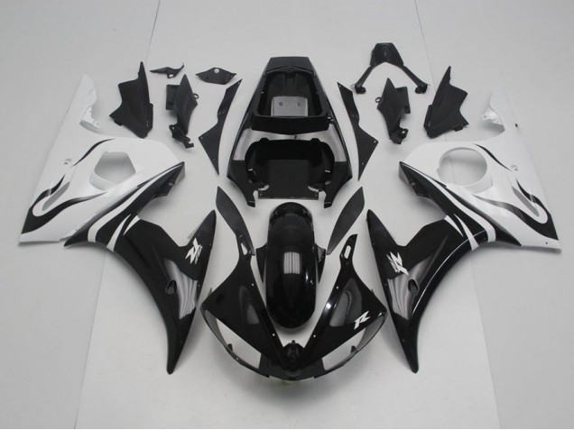 Cheap 2003-2005 Black and White Yamaha YZF R6 Motor Bike Fairings UK Cheap 2003-2005 Black and White Yamaha YZF R6 Motor Bike Fairings UK
