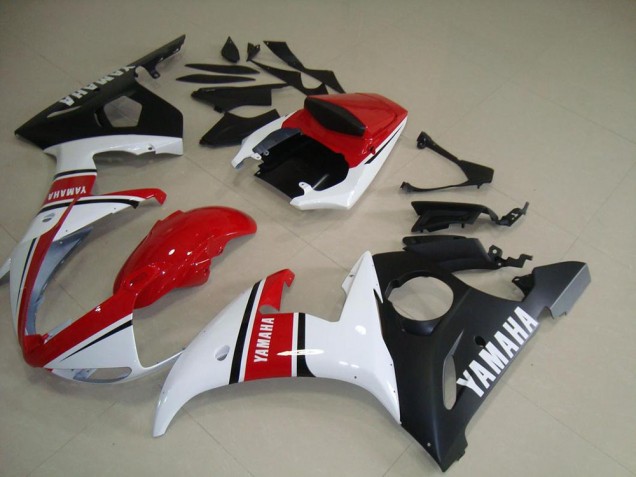 Cheap 2003-2005 Red White Matte Black Yamaha YZF R6 Moto Fairings UK Cheap 2003-2005 Red White Matte Black Yamaha YZF R6 Moto Fairings UK