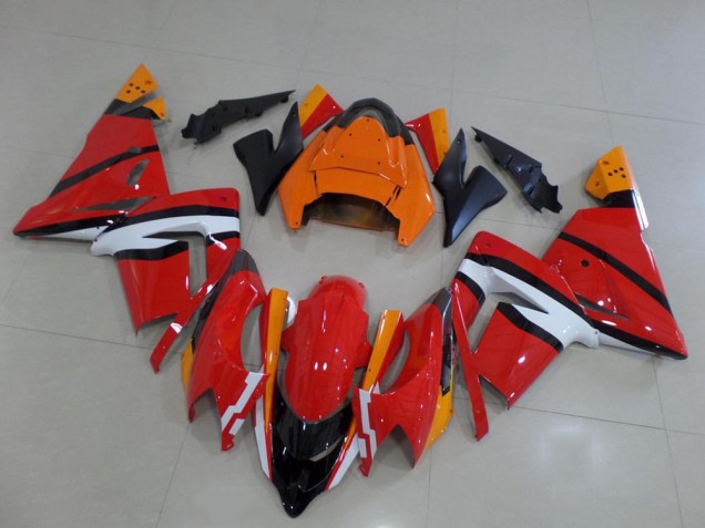 Cheap 2003-2005 Orange Black and White Kawasaki ZX10R Bike Fairings UK Cheap 2003-2005 Orange Black and White Kawasaki ZX10R Bike Fairings UK