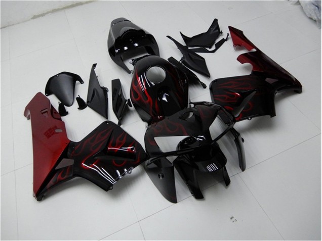 Cheap 2005-2006 Red Flame Black Honda CBR600RR Bike Fairings UK Cheap 2005-2006 Red Flame Black Honda CBR600RR Bike Fairings UK