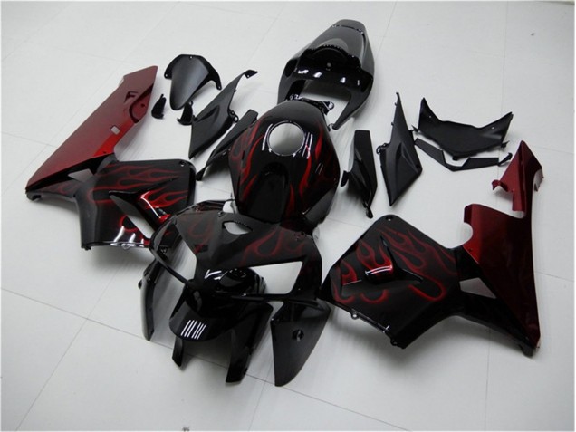Cheap 2005-2006 Red Flame Black Honda CBR600RR Bike Fairings UK Cheap 2005-2006 Red Flame Black Honda CBR600RR Bike Fairings UK