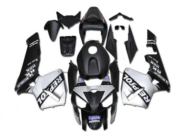 Cheap 2005-2006 Silver Repsol Black Honda CBR600RR Bike Fairings UK Cheap 2005-2006 Silver Repsol Black Honda CBR600RR Bike Fairings UK
