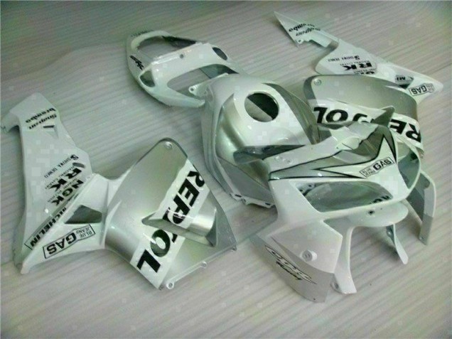 Cheap 2005-2006 White Repsol Honda CBR600RR Motorbike Fairing Kits UK Cheap 2005-2006 White Repsol Honda CBR600RR Motorbike Fairing Kits UK