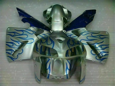 Cheap 2005-2006 White Blue Flame Honda CBR600RR Motorcycle Fairing Kit UK
