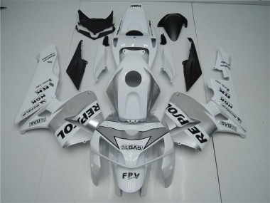 Cheap 2005-2006 White Silver Black Repsol Honda CBR600RR Motorbike Fairing UK