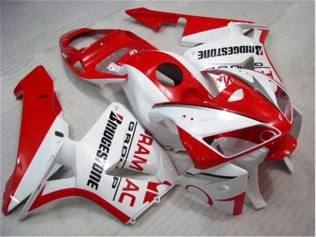 Cheap 2005-2006 Red White Honda CBR600RR Bike Fairings UK Cheap 2005-2006 Red White Honda CBR600RR Bike Fairings UK