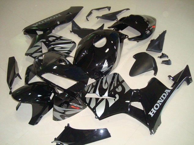 Cheap 2005-2006 Black White Flame Honda CBR600RR Bike Fairing UK Cheap 2005-2006 Black White Flame Honda CBR600RR Bike Fairing UK