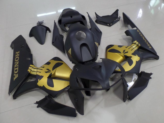 Cheap 2005-2006 Matte Black with Gold Skull Honda CBR600RR Moto Fairings UK Cheap 2005-2006 Matte Black with Gold Skull Honda CBR600RR Moto Fairings UK