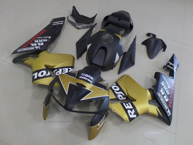 Cheap 2005-2006 Black Gold Repsol Honda CBR600RR Motorcycle Fairings Kit UK Cheap 2005-2006 Black Gold Repsol Honda CBR600RR Motorcycle Fairings Kit UK