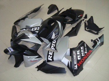 Cheap 2005-2006 Matte Black Silver Repsol Honda CBR600RR Bike Fairings UK