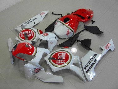 Cheap 2005-2006 Pearl White Lucky Strike Honda CBR600RR Motorcycle Fairings Kits UK