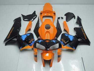 Cheap 2005-2006 Orange Black Honda CBR600RR Motorcycle Fairings UK