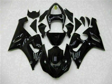 Cheap 2005-2006 Glossy Black Kawasaki ZX6R Motor Fairings UK