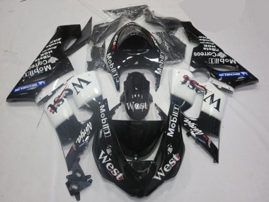 Cheap 2005-2006 White Black Kawasaki ZX6R Motorcycle Fairing UK